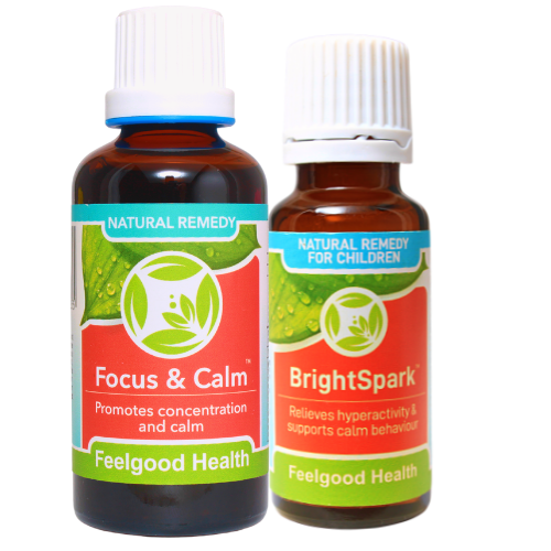 Wholesale supplier of natural remedies for ADHD and concentration: BrightSpark + Focus & Calm (SAVE 10%)