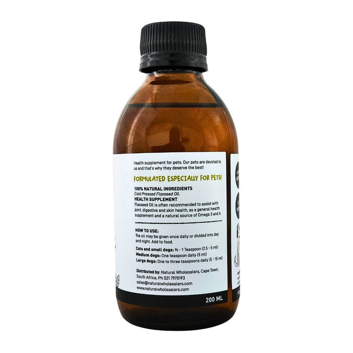 Wholesale Devoted by Nature Aniflax Flaxseed Oil back label with ingredients and usage instructions