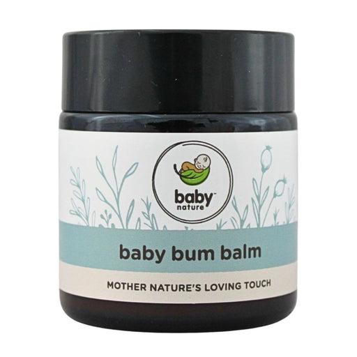 Wholesale Baby Nature Baby Bum Balm, featuring the Baby Nature logo and the tagline “Mother Nature’s Loving Touch.”