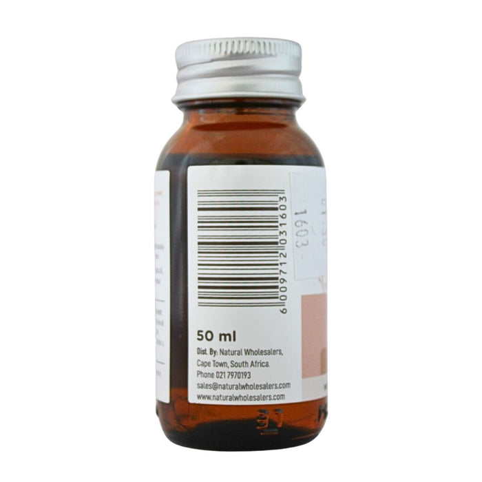Wholesale BabyNature Baby Hair Oil label, showing the barcode and disclaimer