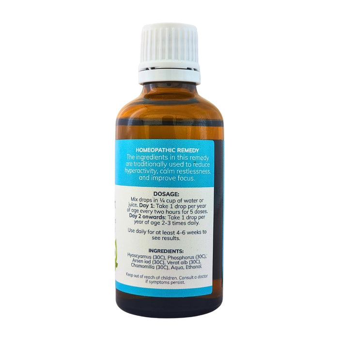 Wholesale BrightSpark 50ml bottle showing the ingredients label with directions for use and supplement facts.