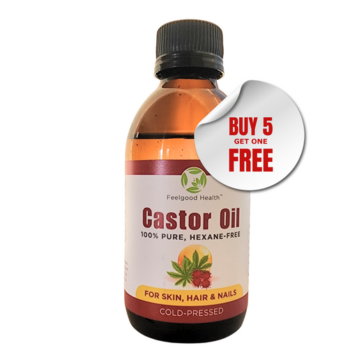 Wholesale supplier of Feelgood Health Castor Oil – 100% Pure, Cold-Pressed, Organic oil for skin, hair and nails.