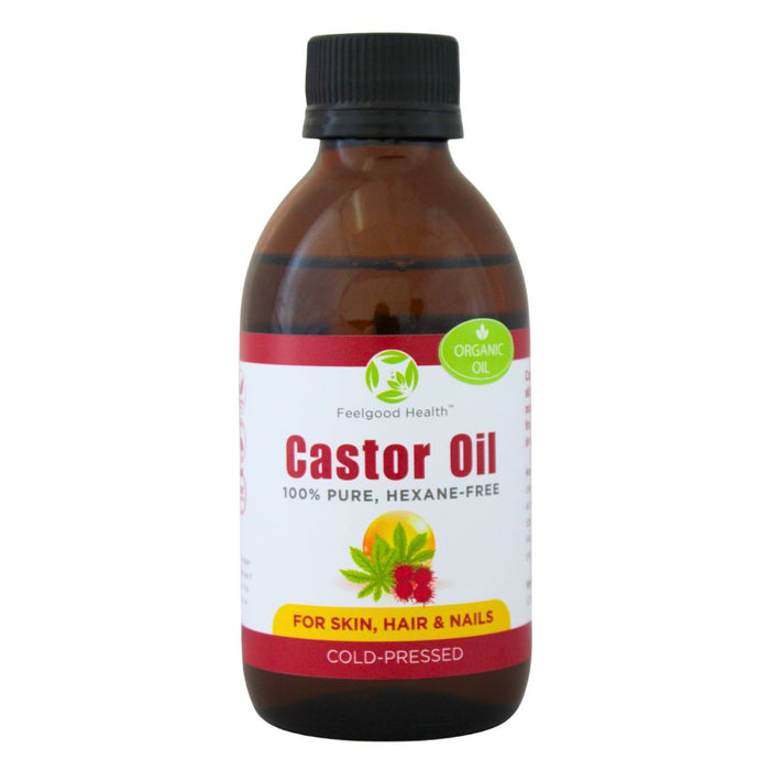 Wholesale supplier of Feelgood Health Castor Oil – 100% Pure, Cold-Pressed, Organic oil for skin, hair and nails.