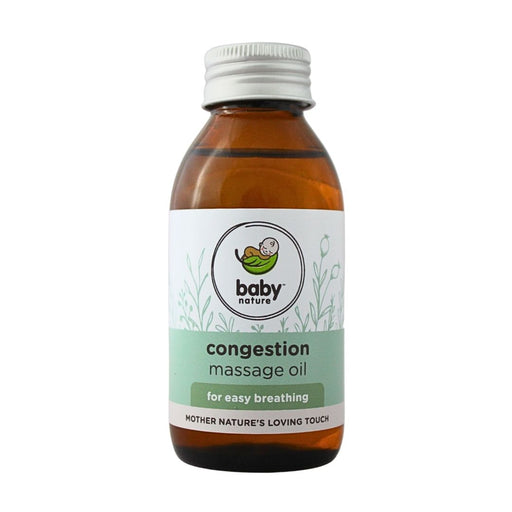 Wholesale BabyNature Congestion Massage Oil 100ml for easy breathing - front product labe