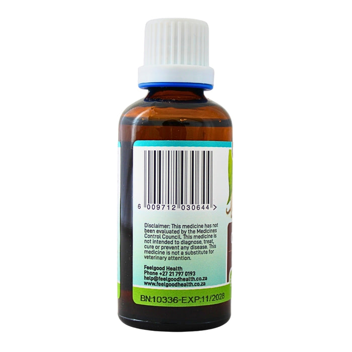 Wholesale Cushex 50ml bottle left view showing barcode and product information