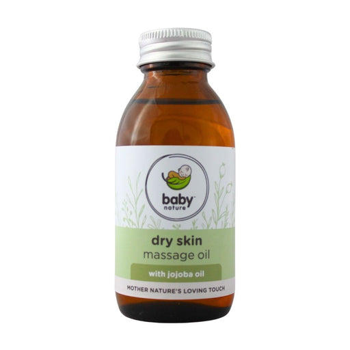 Wholesale Baby Nature Dry Skin Massage Oil 100ml for easy breathing - front product label.
