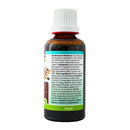 Wholesale EaseSure herbal tincture 50ml bottle showing the ingredients label with directions for use and supplement facts.