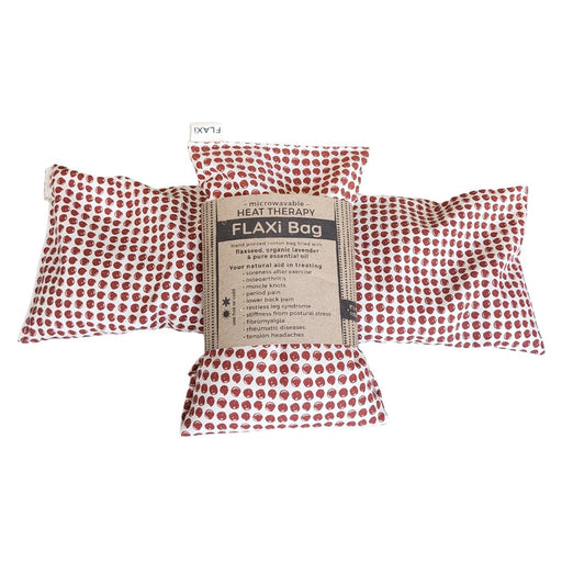 Wholesale Flaxseed & Lavender Heat Therapy Bag (Maroon Dots) | FLAXi