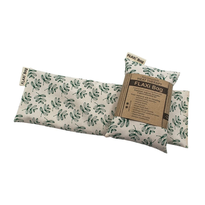 Flaxseed & Lavender Heat Therapy Bag (Greenish Foliage) | FLAXi