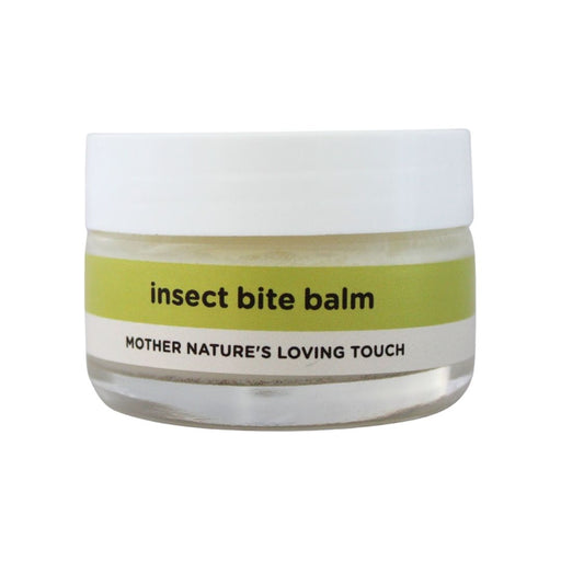 Wholesale BabyNature Insect Bite Balm 50 g with a green “insect bite balm” label and “Mother Nature’s Loving Touch” branding