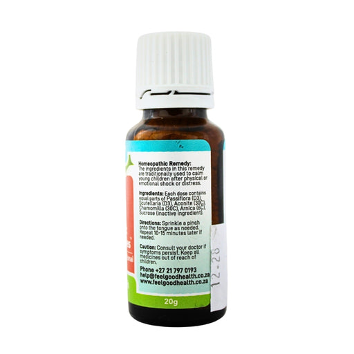 Wholesale Trauma Sprinkle bottle showing the ingredients label with directions for use and supplement facts.
