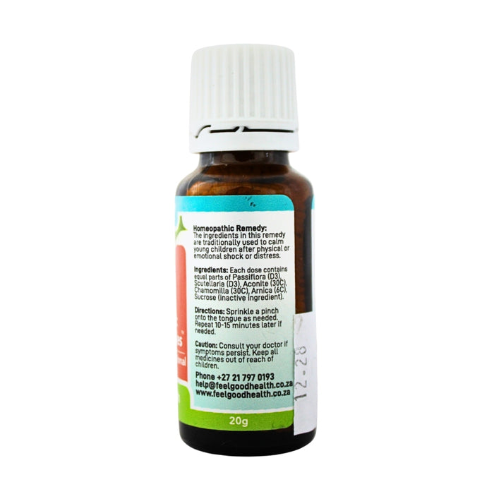 Wholesale Trauma Sprinkle bottle showing the ingredients label with directions for use and supplement facts.