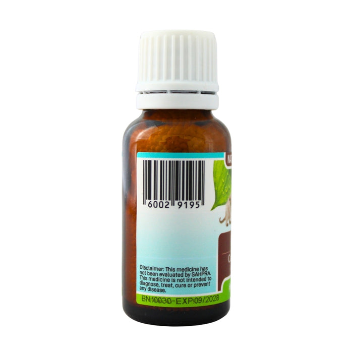 Wholesale PetCalm bottle left view showing barcode and product information