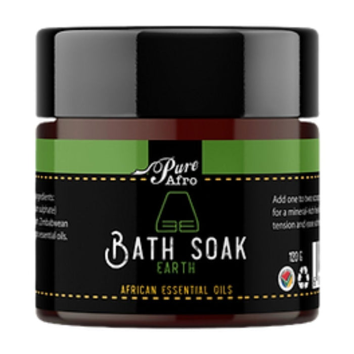 Pure Afro Earth Bath Soak containing African essential oils for soothing baths