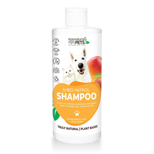 Wholesale prices: Natura Pet Shed Patrol Mango Shampoo (495ml) adds shine while helping to de-shed excess hair for beautifully conditioned coats!