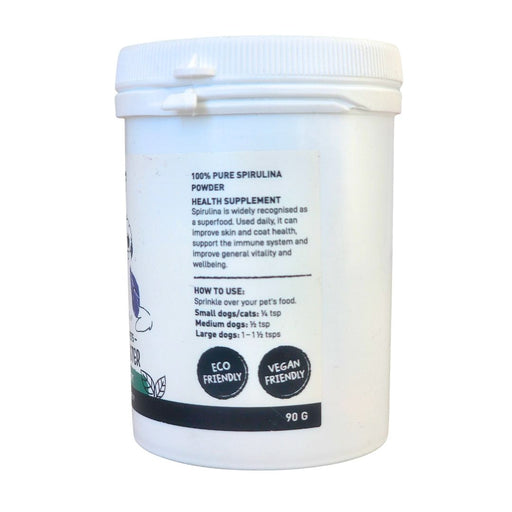 Wholesale Sipulina 90g bottle showing the ingredients label with directions for use and supplement facts.