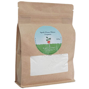 Wholesale prices: Organic At Heart 100% Organic White Spelt Flour (500g) is Low-GI and GMO-free for use in home baking