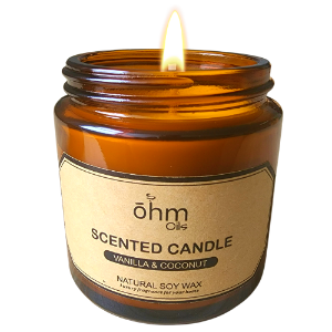 Ohm Soy Wax Candle Vanilla & Coconut Wholesale