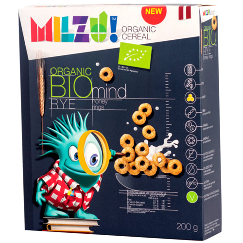 Milzu Organic Cereal Rings with Honey (200g) - Wholesale Distribution 