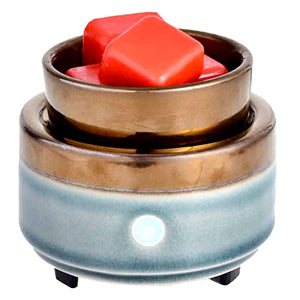 Wholesale prices: Ohm Electric Wax Buner in silver and bronze ceramic - perfect for aromatherapy in any space, during yoga or meditation, with no flame.